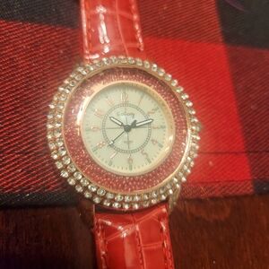 GOGoey Red Crystal-Accent Women's Fashion Watch